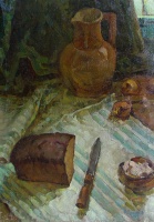 Still life with bread and salt