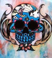 Today's Art Print: Calavera blue'