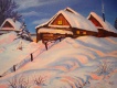 Title: Winter in russian village.